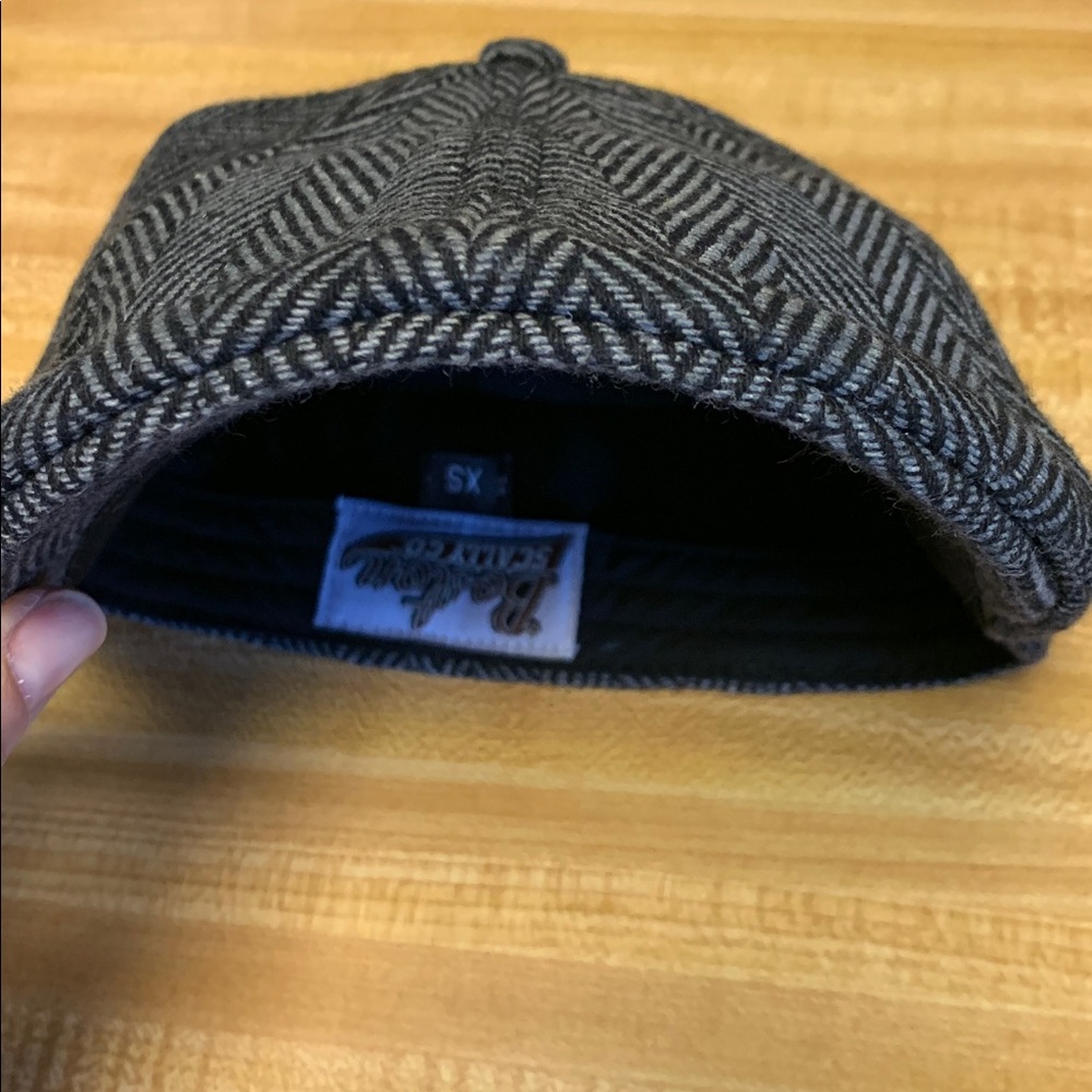 Original Boston Scally 8 Panel Herringbone Black & Gray Wool/Polyester Blend Cap - Picture 8 of 13